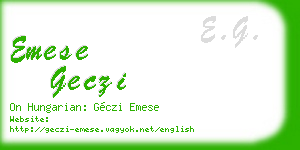 emese geczi business card