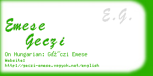 emese geczi business card